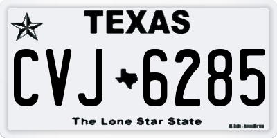 TX license plate CVJ6285