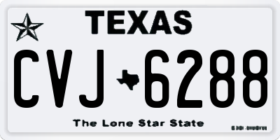 TX license plate CVJ6288