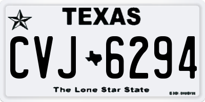 TX license plate CVJ6294