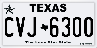 TX license plate CVJ6300