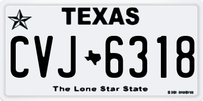 TX license plate CVJ6318