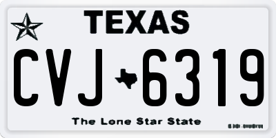 TX license plate CVJ6319