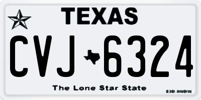 TX license plate CVJ6324