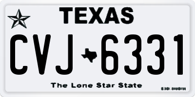 TX license plate CVJ6331