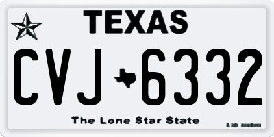 TX license plate CVJ6332