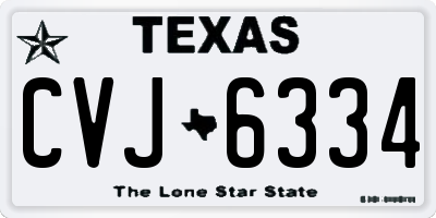 TX license plate CVJ6334