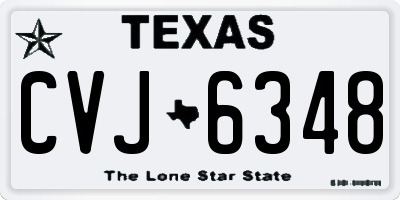 TX license plate CVJ6348