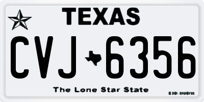 TX license plate CVJ6356