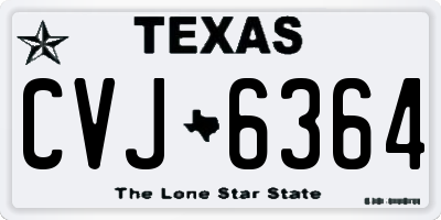 TX license plate CVJ6364