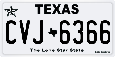 TX license plate CVJ6366
