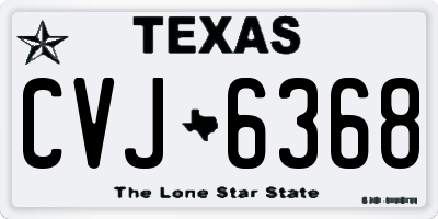 TX license plate CVJ6368