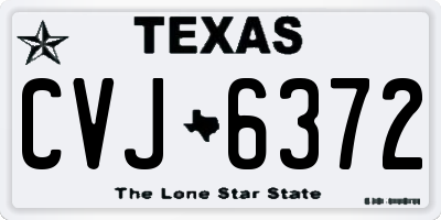 TX license plate CVJ6372