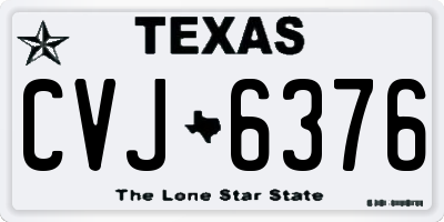 TX license plate CVJ6376