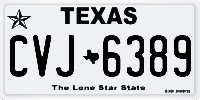 TX license plate CVJ6389
