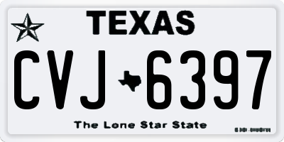 TX license plate CVJ6397