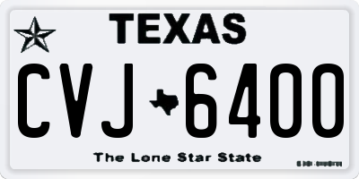 TX license plate CVJ6400