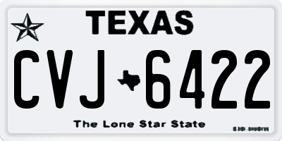 TX license plate CVJ6422
