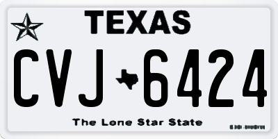 TX license plate CVJ6424