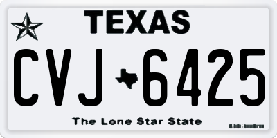TX license plate CVJ6425