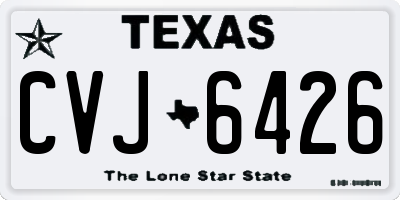 TX license plate CVJ6426