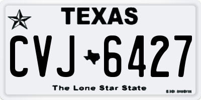 TX license plate CVJ6427