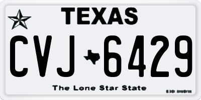TX license plate CVJ6429