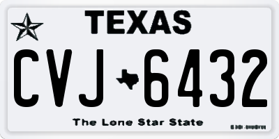 TX license plate CVJ6432