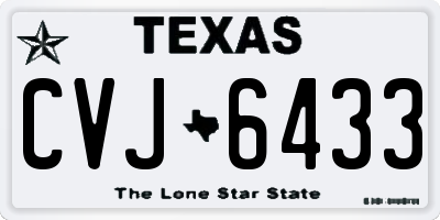 TX license plate CVJ6433