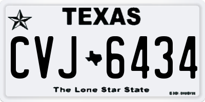 TX license plate CVJ6434