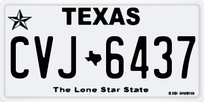 TX license plate CVJ6437