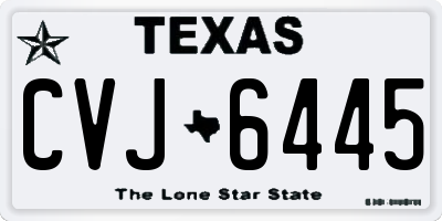 TX license plate CVJ6445