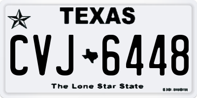 TX license plate CVJ6448