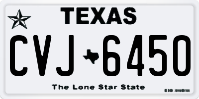 TX license plate CVJ6450