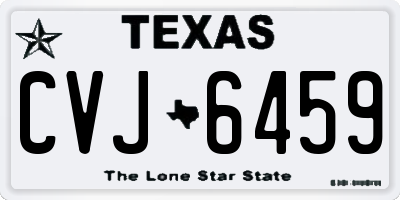 TX license plate CVJ6459