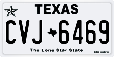 TX license plate CVJ6469