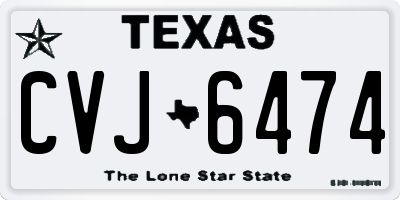 TX license plate CVJ6474
