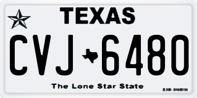 TX license plate CVJ6480