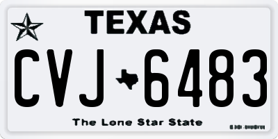 TX license plate CVJ6483