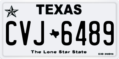 TX license plate CVJ6489