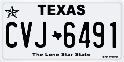 TX license plate CVJ6491