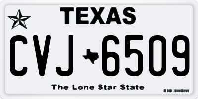 TX license plate CVJ6509