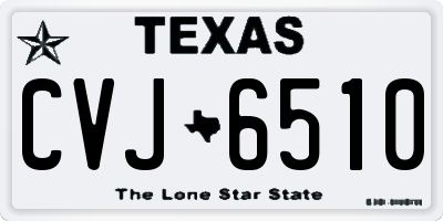 TX license plate CVJ6510