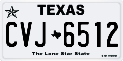TX license plate CVJ6512