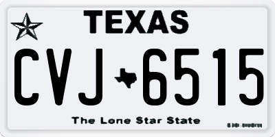 TX license plate CVJ6515