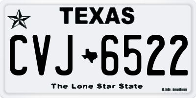 TX license plate CVJ6522