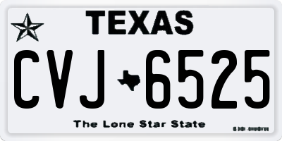 TX license plate CVJ6525