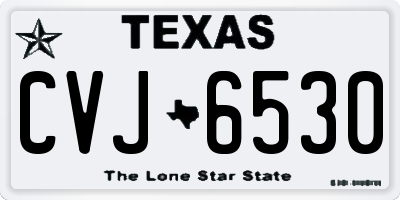 TX license plate CVJ6530