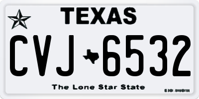 TX license plate CVJ6532