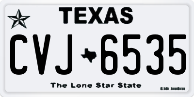 TX license plate CVJ6535