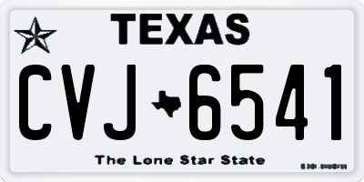 TX license plate CVJ6541